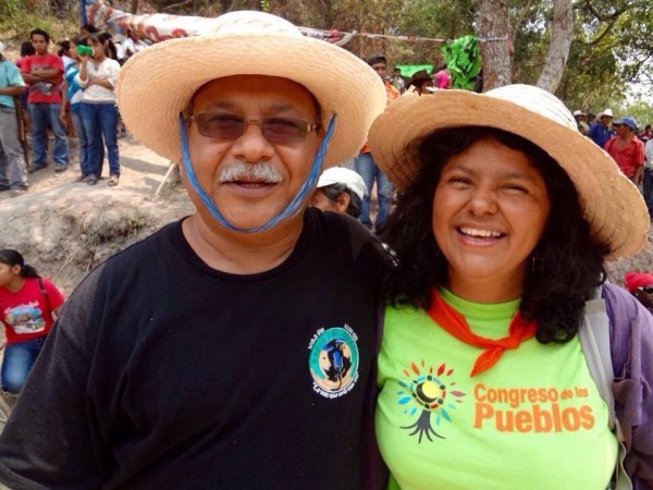 Ismael Moreno Coto, El padre Melo, con Berta Cáceres